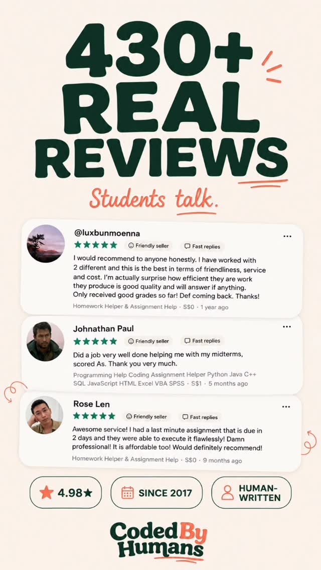 430+ students trusted us. Real reviews, real humans, fast replies.